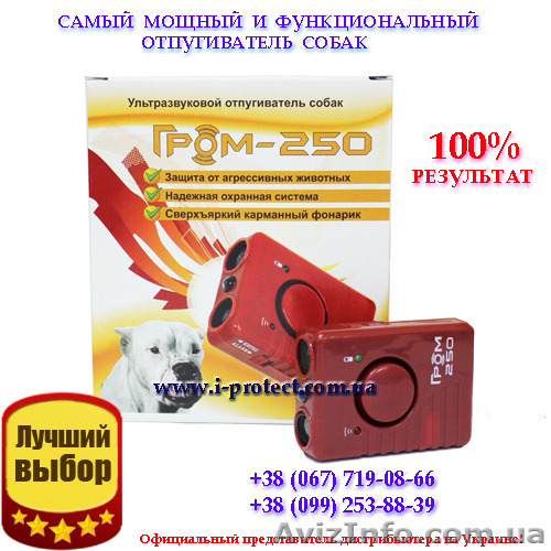 Отпугиватель собак, против собак прибор Гром-250. - <ro>Изображение</ro><ru>Изображение</ru> #1, <ru>Объявление</ru> #1143104