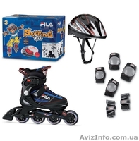 Раздвижные недорогие ролики Rollerblade, Fila для детей - <ro>Изображение</ro><ru>Изображение</ru> #1, <ru>Объявление</ru> #1501757