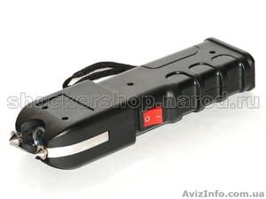 Оса-928. Электрошокер с предохранителем и встроенным фонарем.