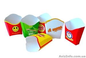 Упаковка для картошки фри,  коробочки для гамбургеров