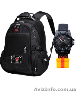  Швейцарский рюкзак SWISSGEAR   часы Swiss army в подарок - <ro>Изображение</ro><ru>Изображение</ru> #1, <ru>Объявление</ru> #1595119