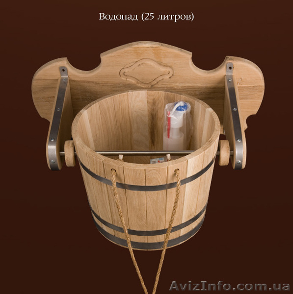 Ведро-водопад из дуба для бани и сауны. - <ro>Изображение</ro><ru>Изображение</ru> #1, <ru>Объявление</ru> #949333