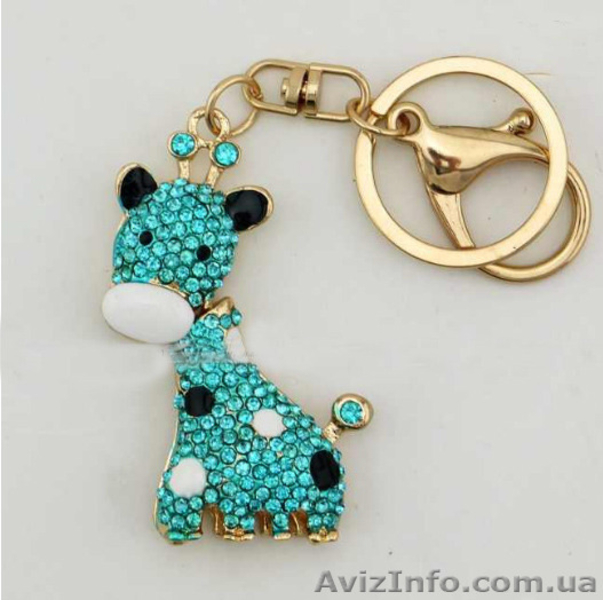 Брелок жираф со стразами, брелок на ключи, женский брелок - <ro>Изображение</ro><ru>Изображение</ru> #3, <ru>Объявление</ru> #1288683