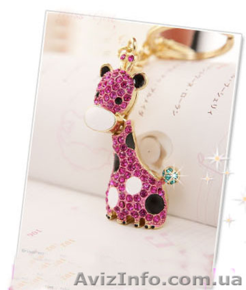 Брелок жираф со стразами, брелок на ключи, женский брелок - <ro>Изображение</ro><ru>Изображение</ru> #2, <ru>Объявление</ru> #1288683